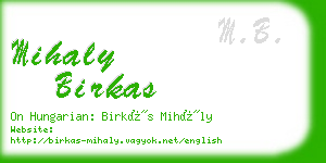 mihaly birkas business card